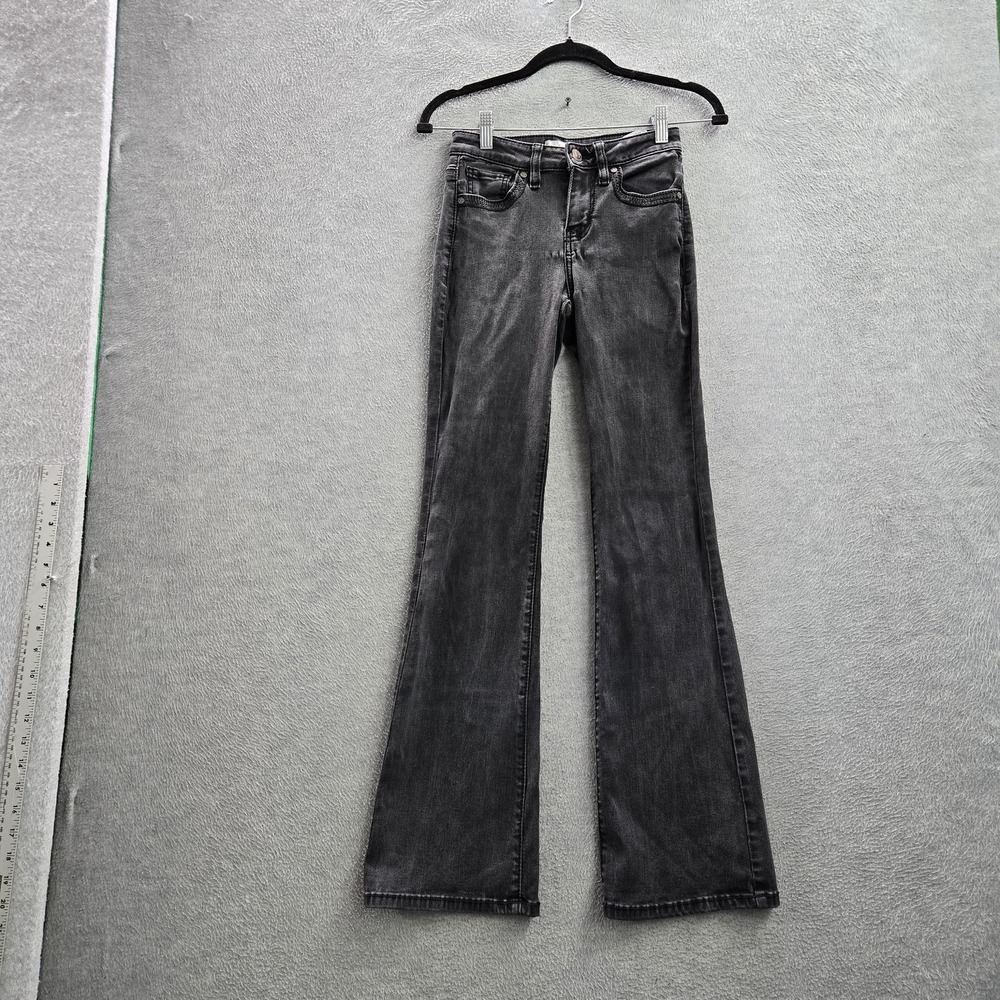 Shyanne Women Jeans 27 SHORT Gray Denim Flared 31" Inseam